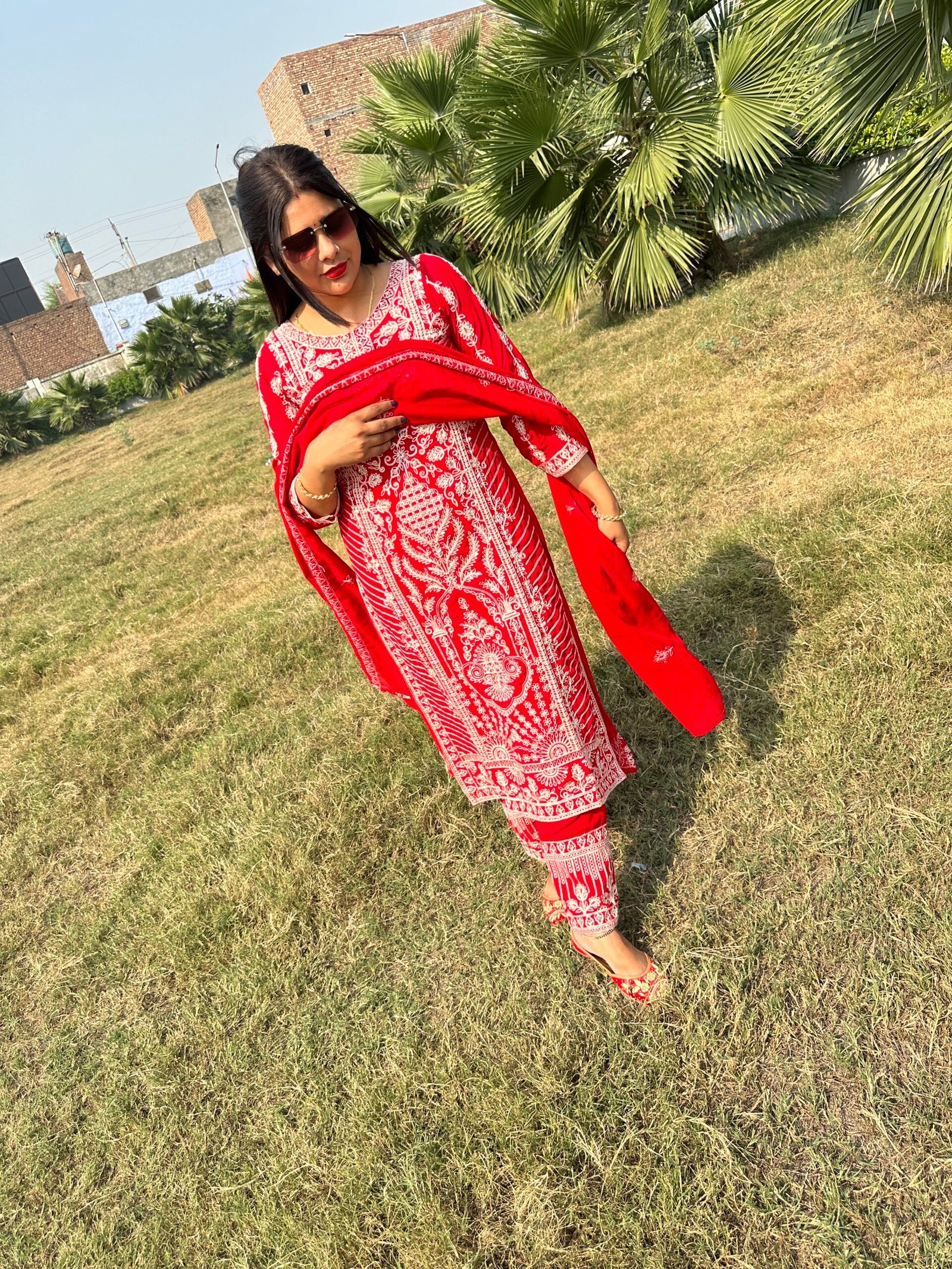 RED SUIT ANARKALI SUIT